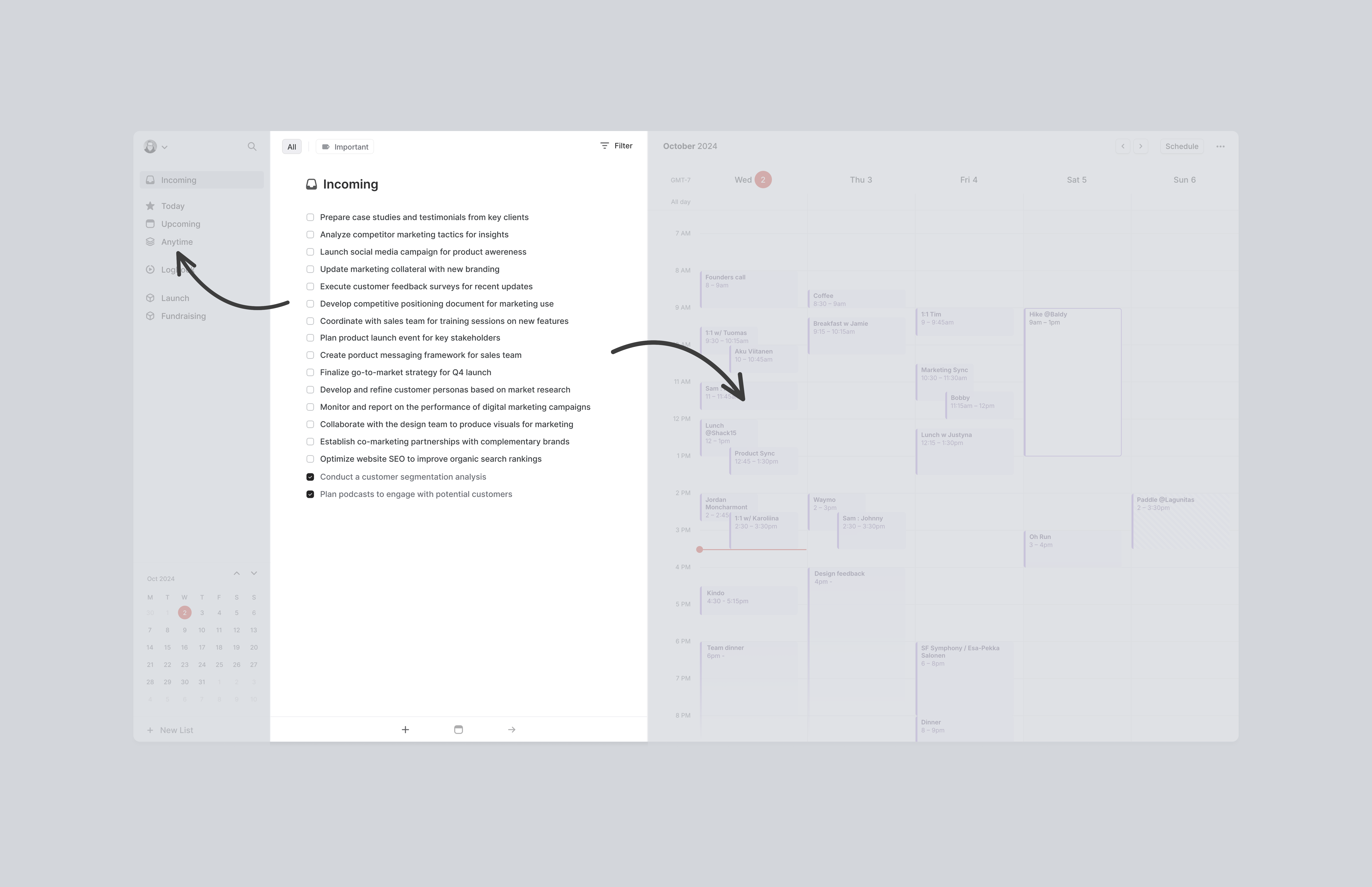 Ready.app drag and drop
